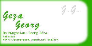 geza georg business card